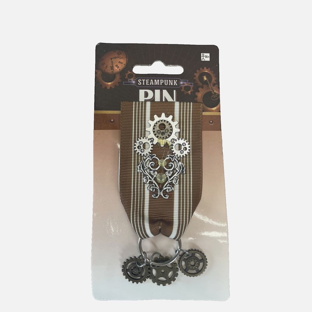 Steampunk Derby Hat & Pin Adult Costume Accessories Halloween Cosplay Dress Up - Picture 2 of 7